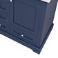 Lexora Home Dukes 48" Double Bathroom Vanity in Navy Blue with 2 cm White Carrara Marble Top and Rectangular Sinks, , large
