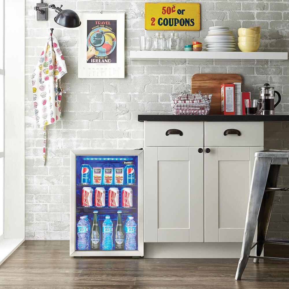 Danby 2.6 Cu. Ft. Freestanding Beverage Center in Stainless Steel, , large
