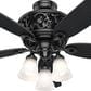 Hunter Promenade 54" Ceiling Fan with Lights in Gloss Black, , large