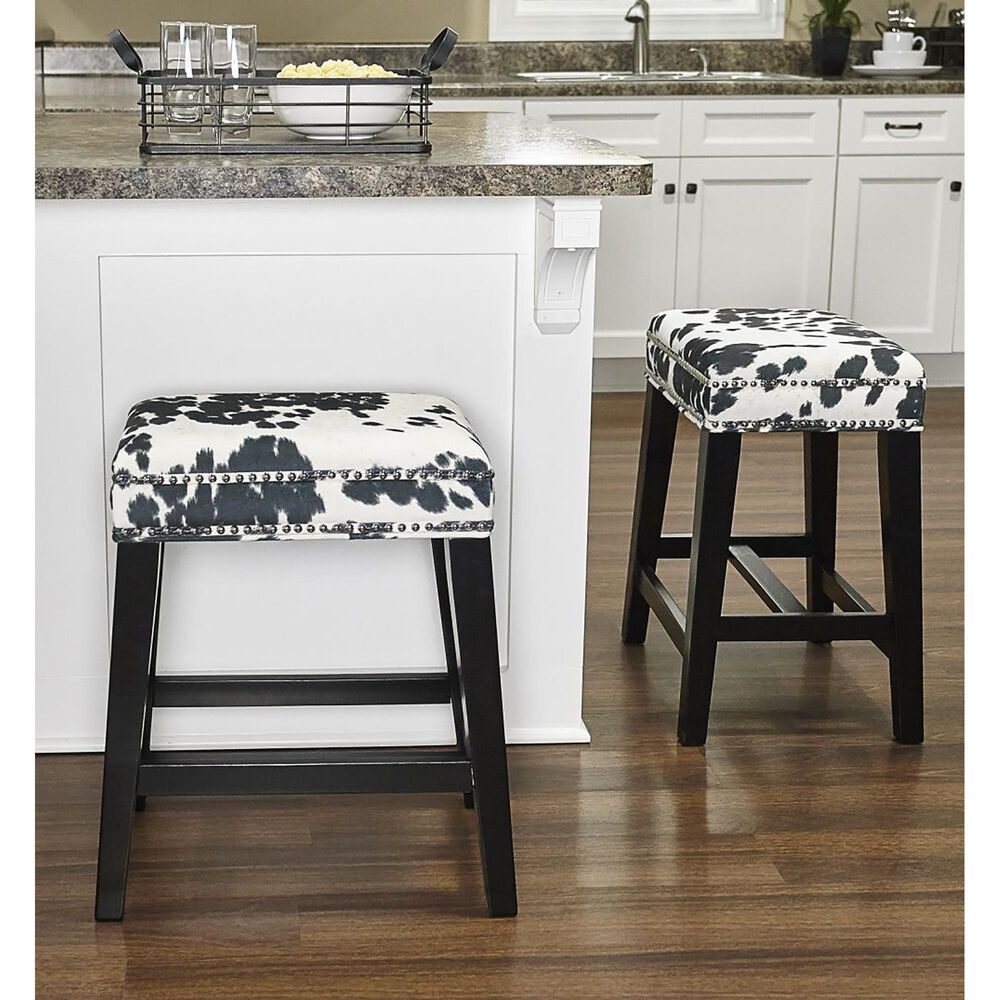 Linden Boulevard Wyatt Counter Stool in Black, , large