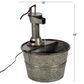 Maple and Jade Indoor/Outdoor Fountain with Pump Faucet in Galvanized Gray, Rusted Brown and Black, , large