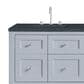 James Martin Vanities Breckenridge 60" Double Bathroom Vanity in Serenity Blue with 3 cm Charcoal Soapstone Quartz Top and Rectangular Sinks, , large