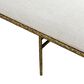 Furniture of America Lalia Metal Padded Upholstered Bench in Matte Gold, , large