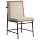 HOMLUX 5-Piece Round Dining Set with Cream Upholstered Chairs in Distressed Oak and Black, , large