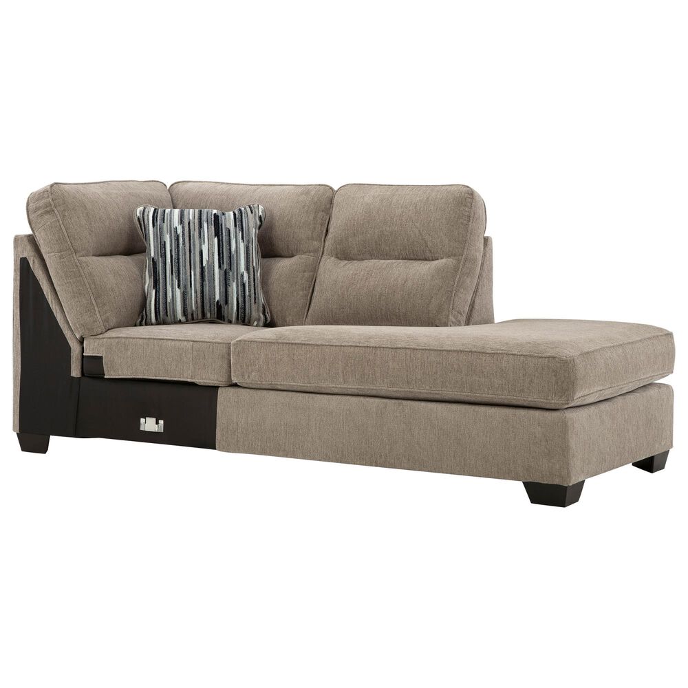Ashley Olten 2-Piece Right Facing Sectional with Chaise in Mocha, , large