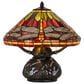 Cal Lighting Autumn Amber Tiffany Table Lamp in Bronze, , large