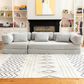 Jaxx Unsofa Stationary Sofa in Light Grey, , large
