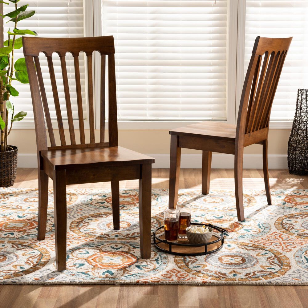 Baxton Studio Minette Side Chair in Walnut Brown (Set of 2), , large