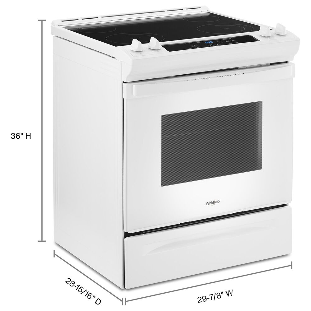 Whirlpool 4.8 Cu. Ft. Electric Range with Frozen Bake in White, , large