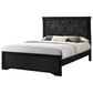 Crown Mark Amalia Full Upholstered Panel Bed in Black, , large
