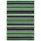 Oriental Weavers Havana Striped Green and Navy 9"10" x 12"10" Indoor/Outdoor Area Rug, , large