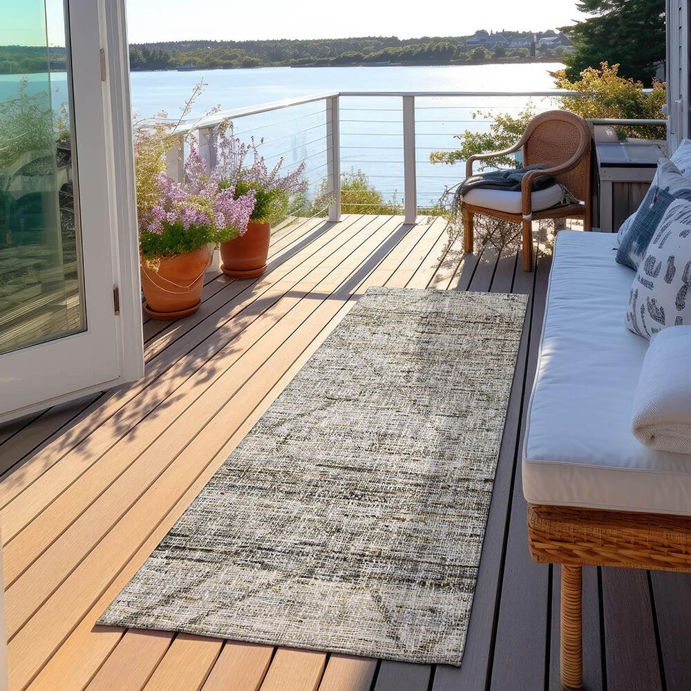 Dalyn Rug Company Portico PO1 Pewter 2&#39;3&quot; x 7&#39;6&quot; Runner, , large
