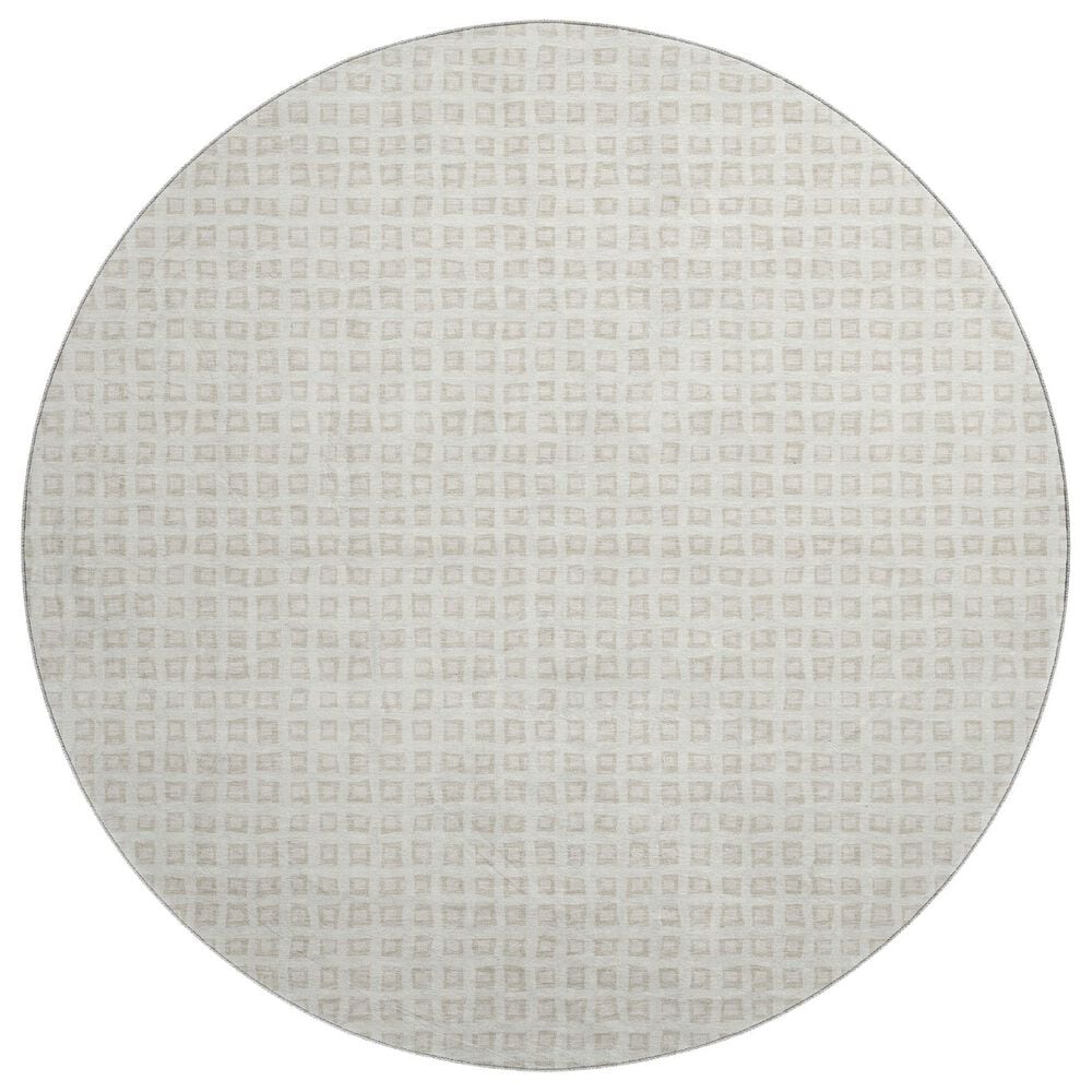Dalyn Rug Company The Reserve TR4 Ivory 8" Round Indoor/Outdoor Area Rug, , large