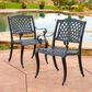 Hearth and Haven Cayman Outdoor Dining Chair in Black (Set of 2), , large