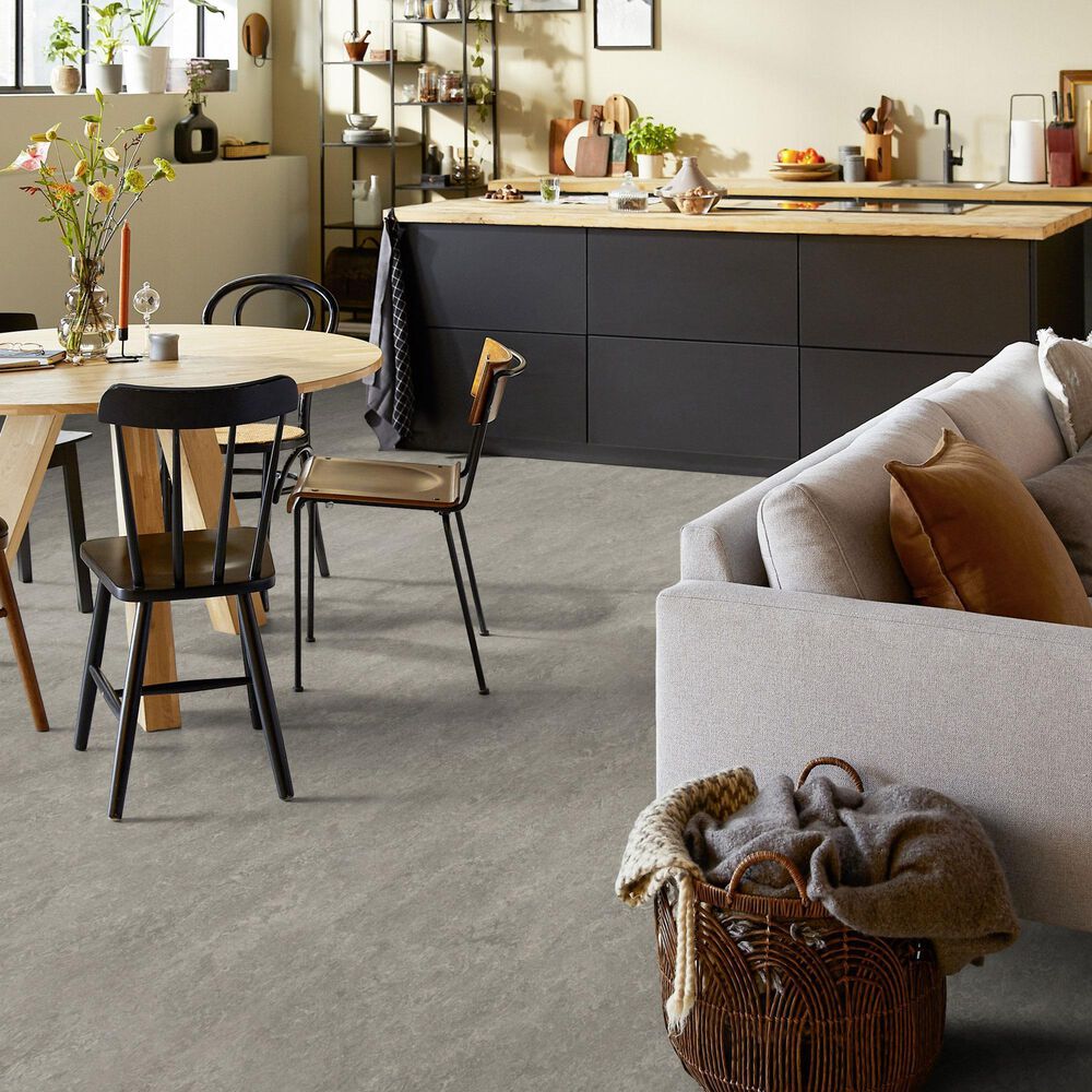Forbo Marmoleum Cinch Loc Seal 12&quot; x 36&quot; Laminate Tile in Serene Grey, , large