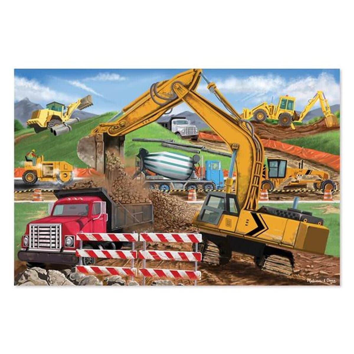 Melissa Doug Building Site Jumbo Jigsaw Floor Puzzle NFM
