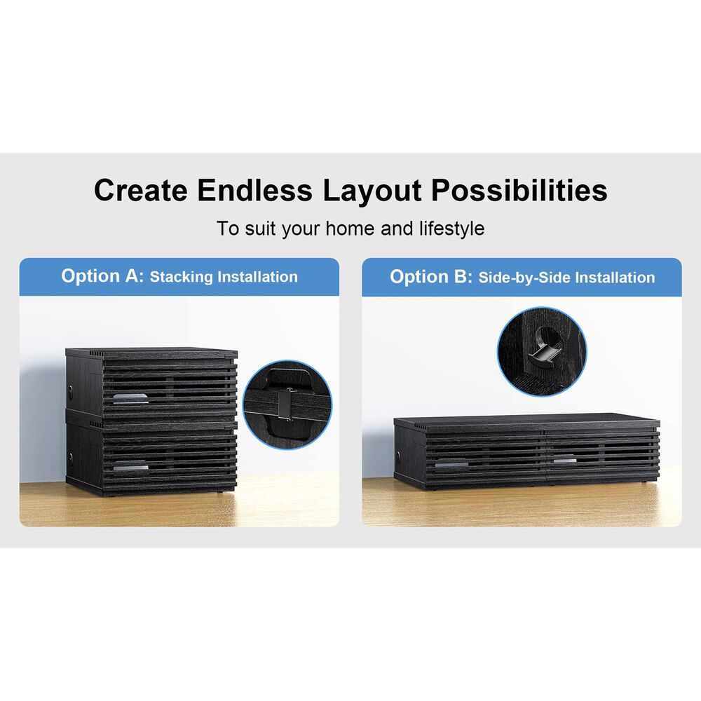 ErgoAV Modular Soundbar Cabinet in Black, , large