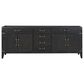 Lexora Home Laurel 84" Double Bathroom Vanity in Black Oak with White Cultured Marble Top and Rectangular Sinks, , large
