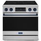 Thor Kitchen Gordon Ramsay 6 Cu. Ft. 36" Professional Electric Range with Navy Blue Handle Kit in Stainless Steel, , large