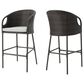 Hearth and Haven Outdoor Bar Stool with Waterproof Cushion in Multi-Brown (Set of 2), , large
