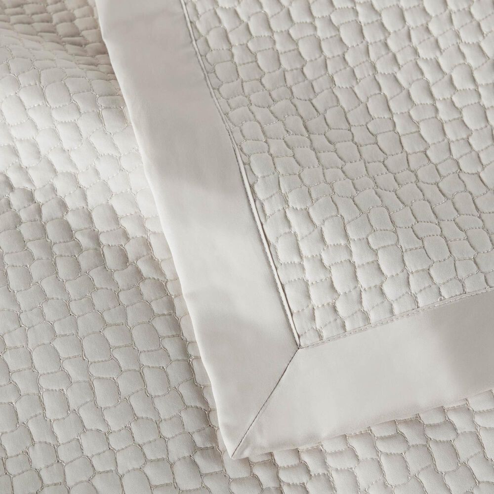 Peacock Alley Hamilton Quilted King Coverlet in Pearl, , large