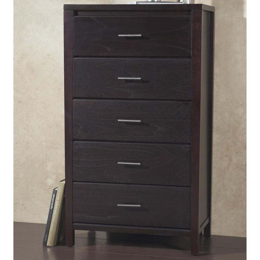 37B Nevis 5 Drawer Chest in Espresso, , large