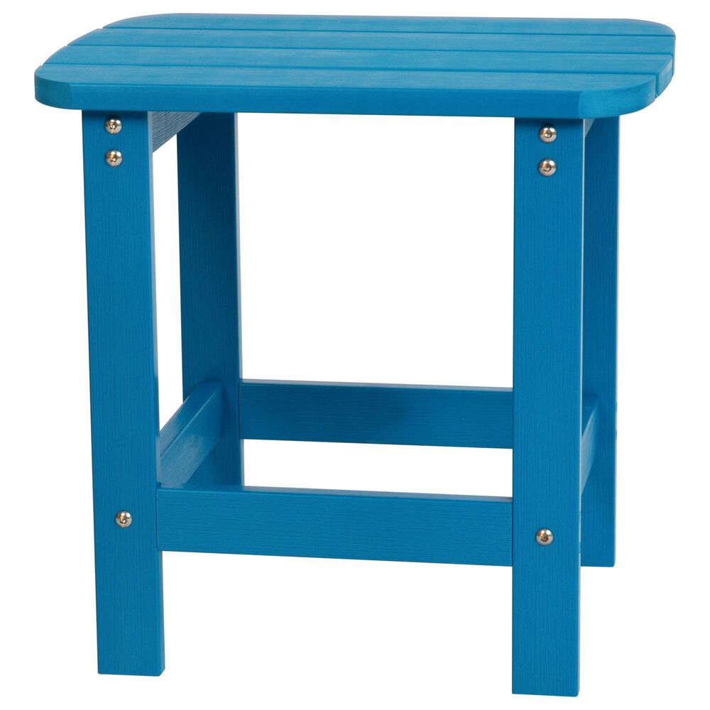 Flash Furniture Charlestown 3-Piece Adirondack Set in Blue, , large