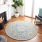 Safavieh Micro-Loop Oriental 5" Round Blue and Green Area Rug, , large