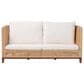 Baxton Studio Edda Stationary Sofa with Natural Rattan in Neutral, , large