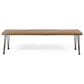 Hearth and Haven Zion Patio Bench in Teak and Black, , large