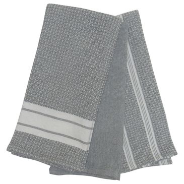Willow & Hem Verona Kitchen Towel in Silver (Set of 3), , large