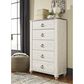 Ashley Willowton 5-Piece King Bedroom Set in Whitewash, , large