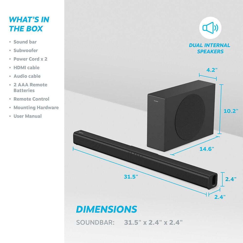Element 55" 4K UHD HDR Xumo - Smart TV with 2.1 Channel Soundbar System in Black, , large