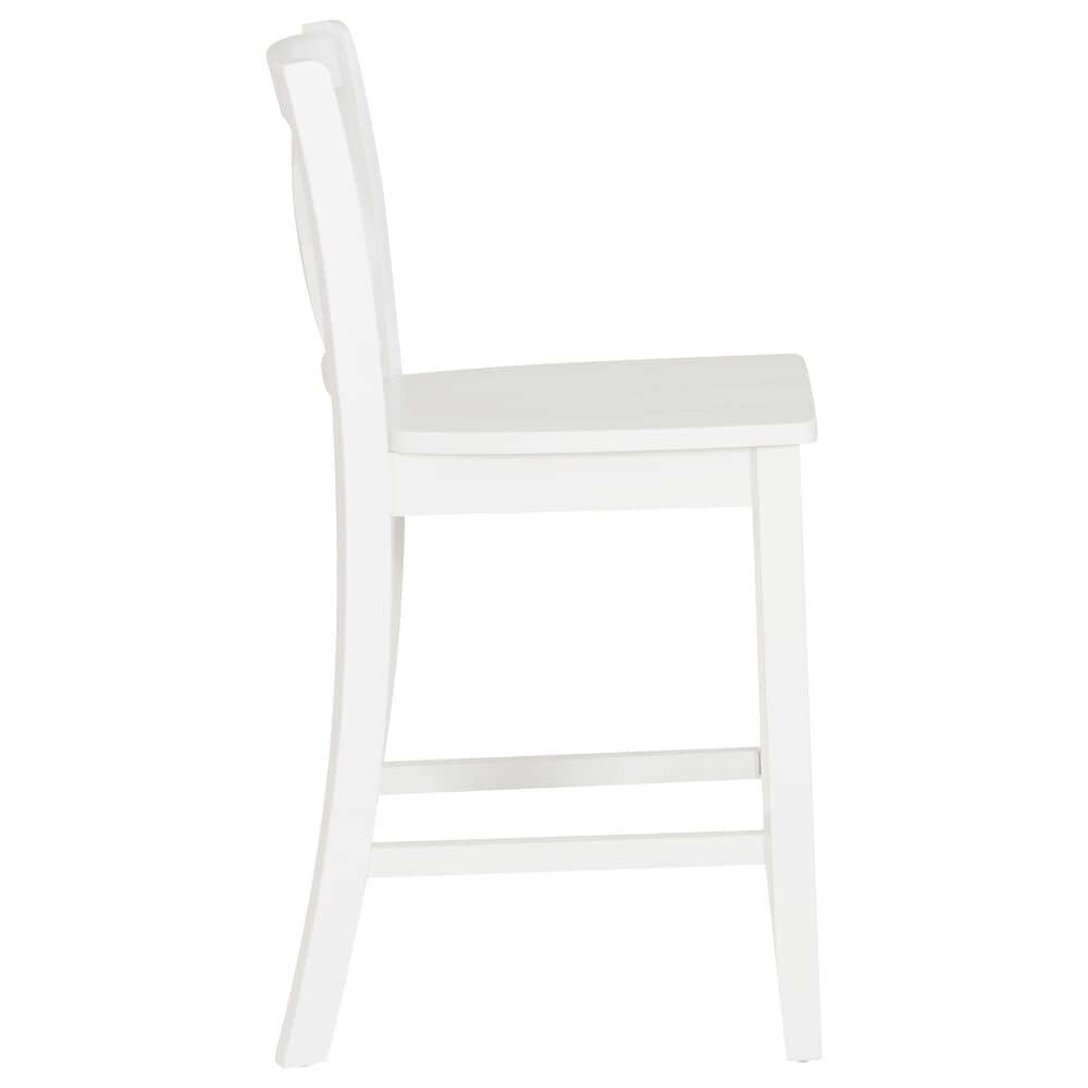 Linon Home Decor Torino X-Back Counter Stool in White, , large
