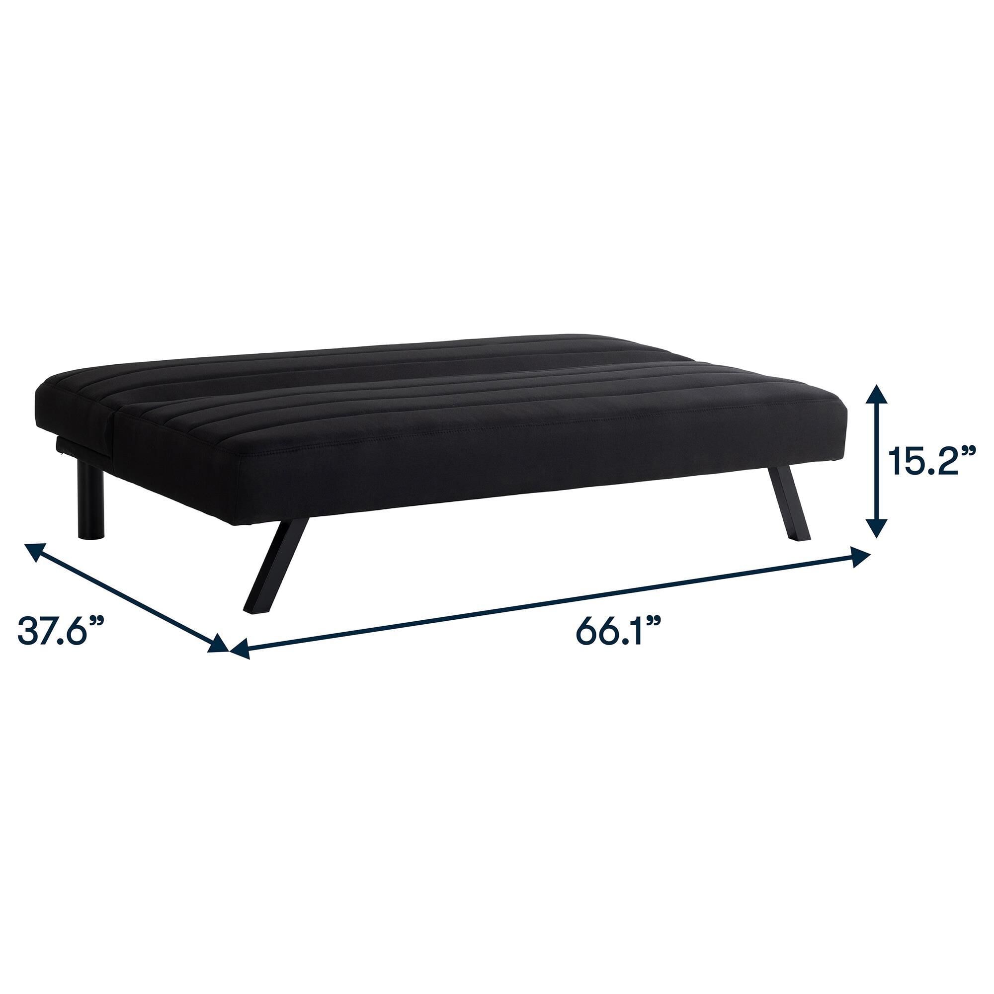 Serta Dakota Convertible Sofa in Black