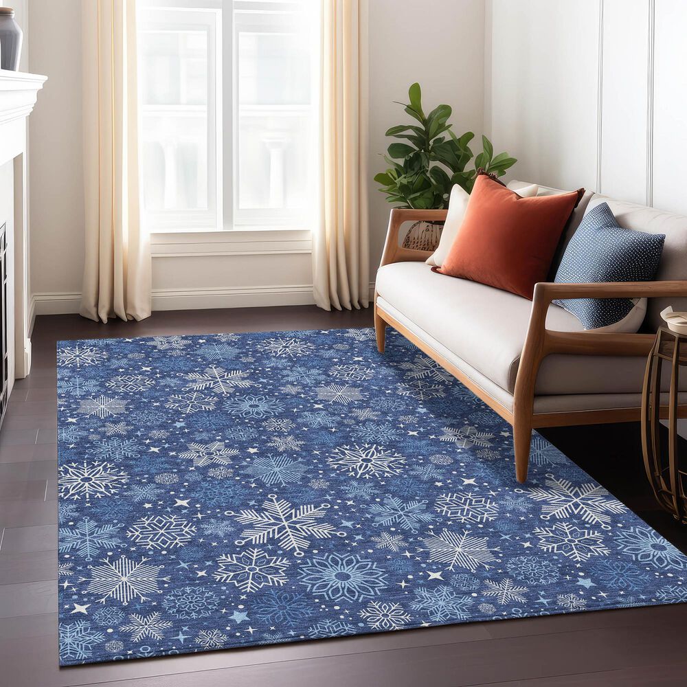 Dalyn Rug Company Wonderland WN31 3&#39; x 5&#39; Navy Indoor/Outdoor Area Rug, , large