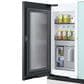 Samsung Bespoke Bespoke 23 Cu. Ft. Counter Depth French Door Refrigerator with Beverage Center - Morning Blue Glass Top Panel with White Glass Middle and Bottom Panels Included, , large