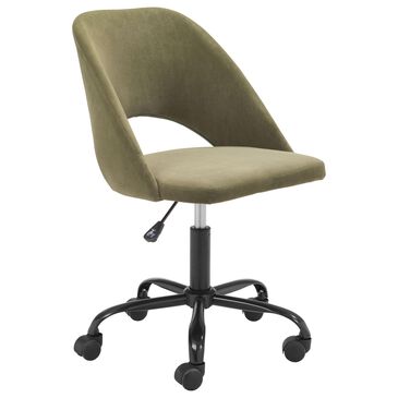Zuo Modern Treibh Office Chair in Olive Green and Black, , large