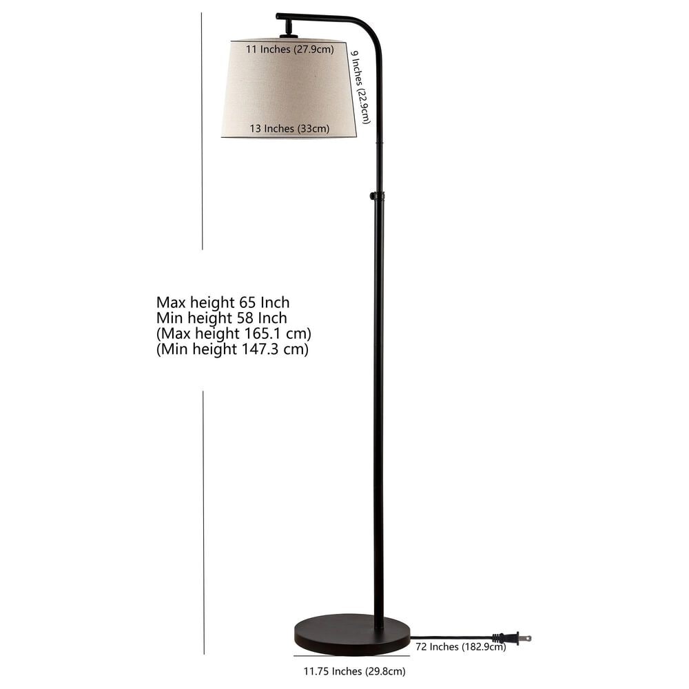 Safavieh Octavius Floor Lamp in Black, , large