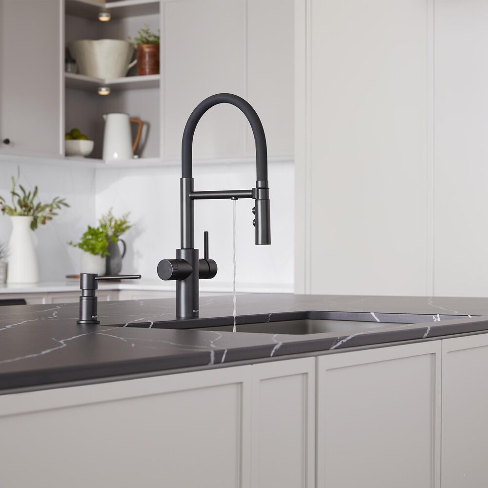 Blanco Catris Flexo Filter Semi-Pro 1.5 GPM Kitchen Faucet - Matte Black, , large