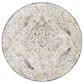 Surya Cardiff CDF-2303 Medium Gray, Light Blue, Mustard and Dark Blue 6"7" Round Area Rug, , large