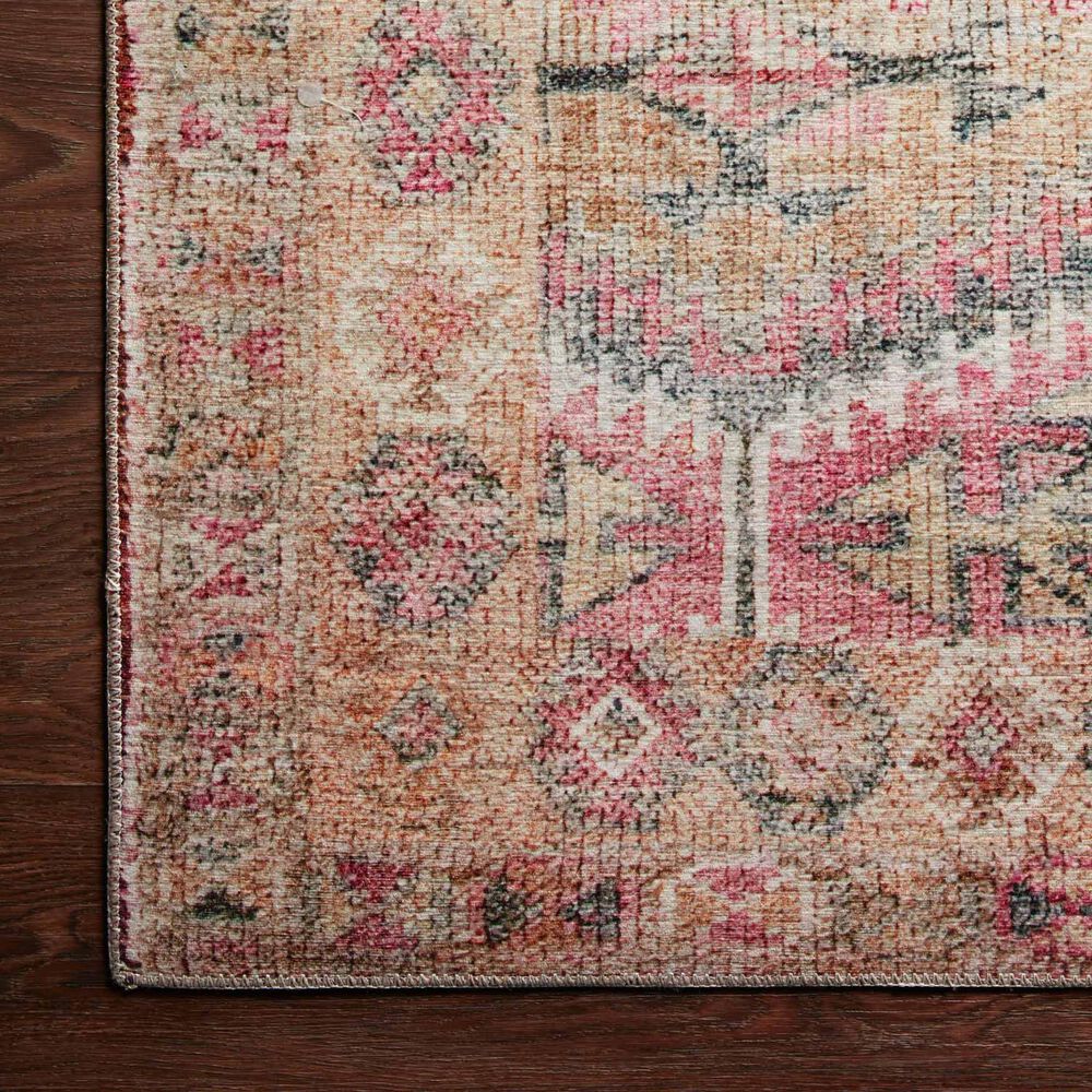 Loloi II Layla  2&#39; x 5&#39; Pink and Lagoon Area Rug, , large