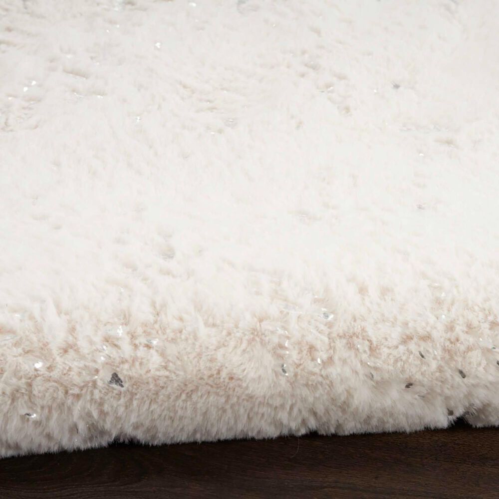 Nourison Cozy Shimmer 7&#39;9&quot; x 9&#39;9&quot; Ivory and Silver Area Rug, , large