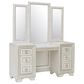 Pulaski Furniture Corp Camila Vanity and Mirror in White and Silver, , large
