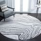 Safavieh Craft CFT843F 6"7" Round Light Grey and Grey Area Rug, , large