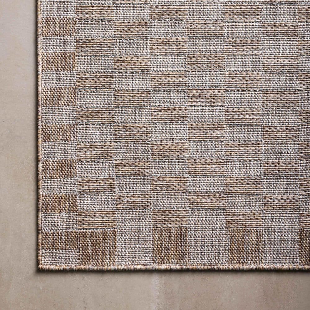 Amber Lewis x Loloi Topanga 5&#39;3&quot; x 7&#39;6&quot; Natural and Dove Indoor/Outdoor Area Rug, , large