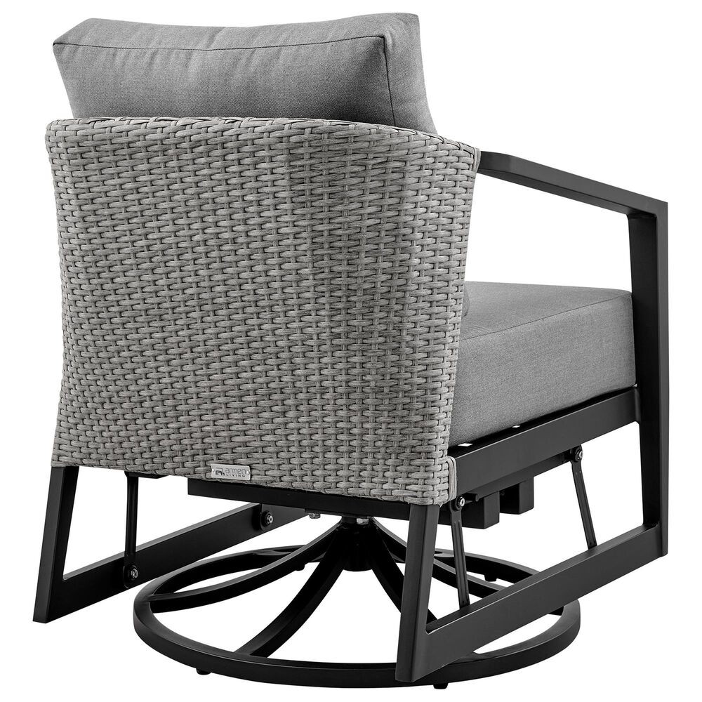Blue River Aileen 3-Piece Patio Swivel Seating Set in Black and Grey, , large