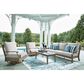 Ashley Rainier Ranch Patio Square End Table in Brown and Beige, , large