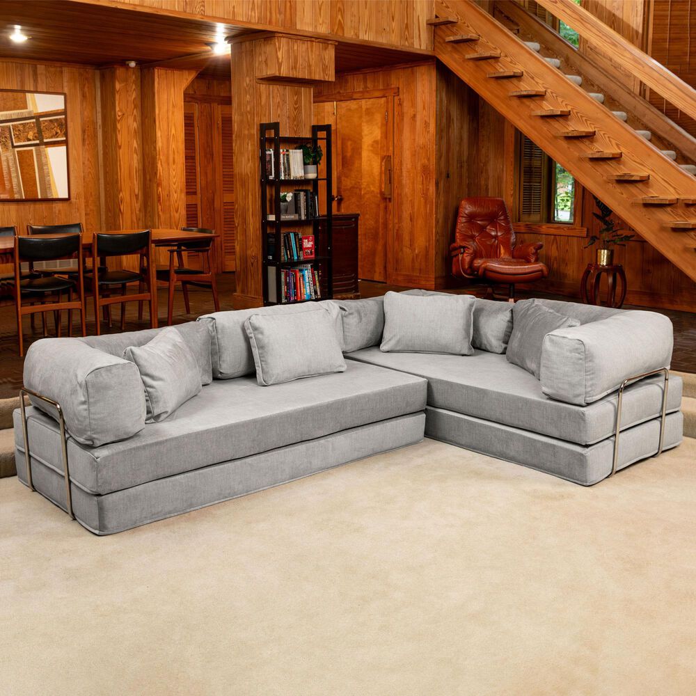 Jaxx Unsofa 2-Piece Modular Right Facing L-Shaped Sectional in Mouse Grey, , large