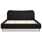 Jennifer Taylor Home Roman King Platform Bed with Ebony Black Upholstered in Natural Whitewashed, , large